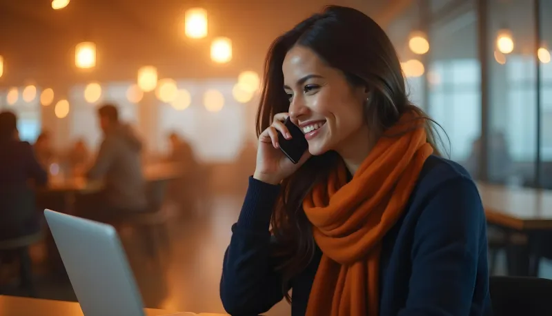 Woman on phone